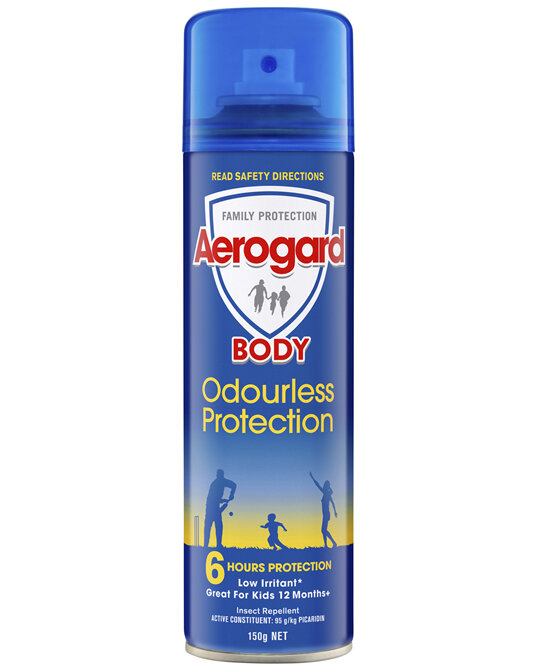 Aerogard Odourless Protection Insect Repellent Aerosol Spray 150g