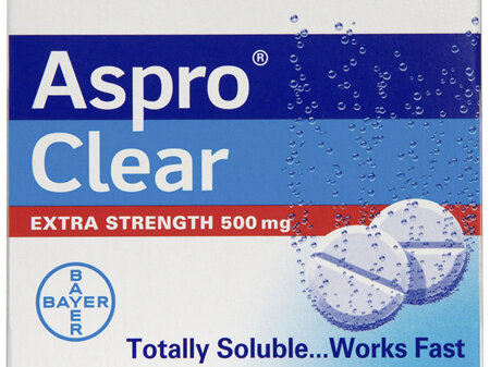 Aspro Clear Extra Strength Pain Relief 16 Soluble Effervescent Tablets