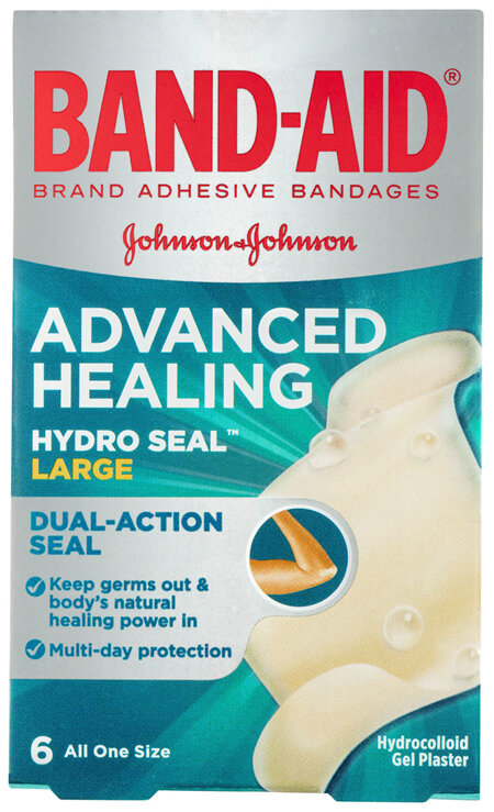 Band-Aid Advanced Healing Hydro Seal  Large Gel Plasters 6 Pack