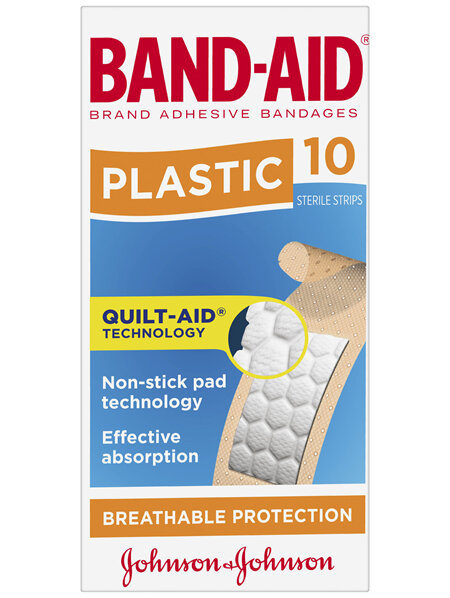 Band-Aid Plastic Strips 10 Pack