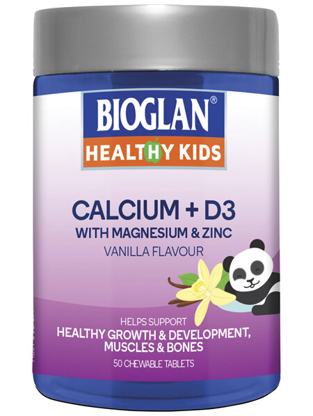 BIOGLAN Healthy Kids Calcium + D3 50 Tablets