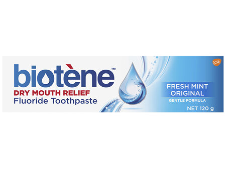 Biotene Dry Mouth Relief Fluoride Toothpaste Fresh Mint Original 120g