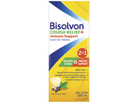 Bisolvon Cough Relief + Immune Support 200mL