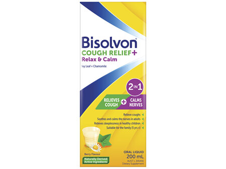 Bisolvon Cough Relief + Relax & Calm 200mL