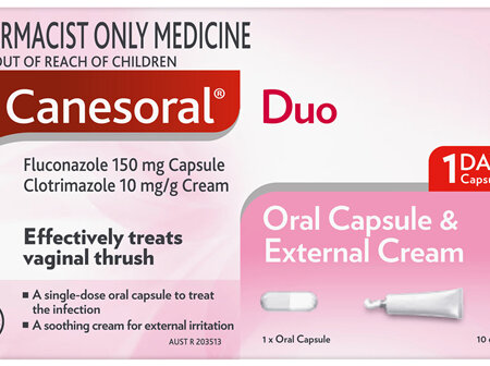 Canesoral Duo Thrush Treatment Oral Capsule & External Cream