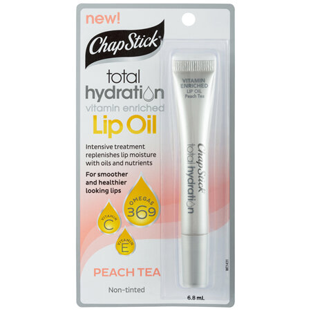 ChapStick Total Hydration Lip Oil Peach Tea 6.8mL