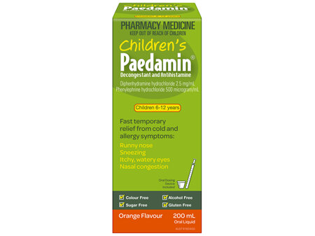Children's Paedamin Decongestant and Antihistamine Oral Liquid 200mL