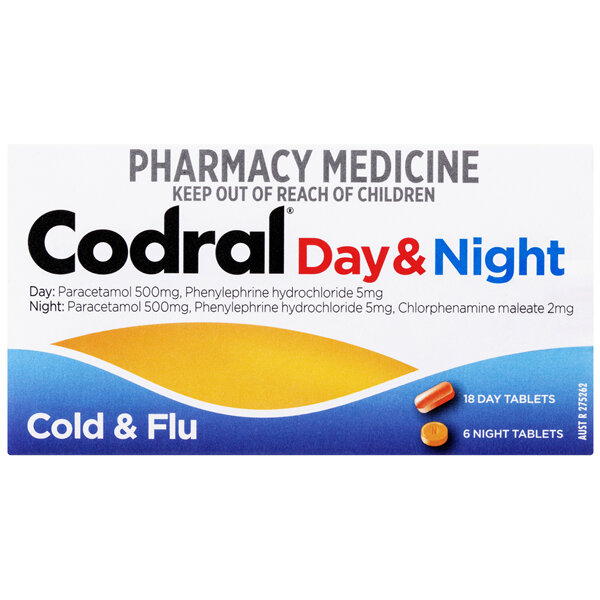 CODRAL Phenylephrine Day & Night Tablets 24