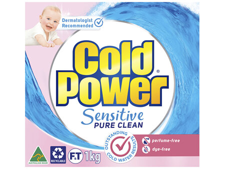 Cold Power Sensitive Pure Clean, Powder Laundry Detergent, 1kg