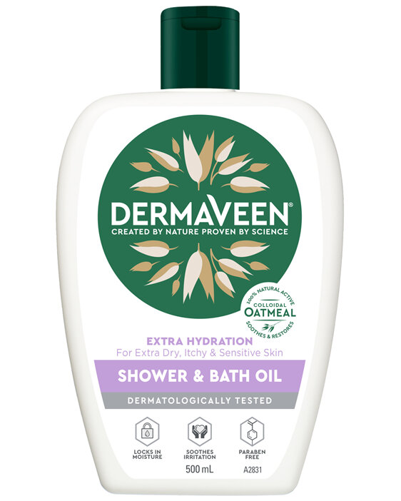 DermaVeen Extra Hydration Shower & Bath Oil 500mL