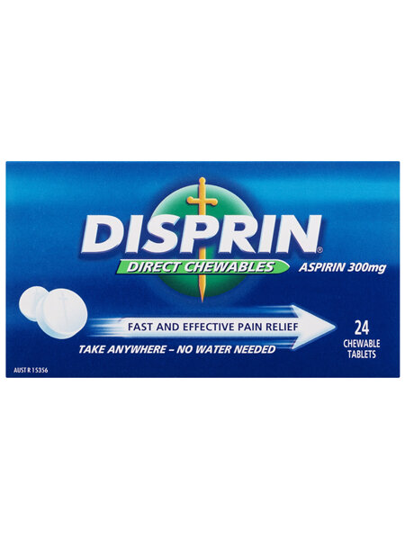 Disprin Direct Chewable Pain Relief Tablets 300mg Aspirin 24 pack