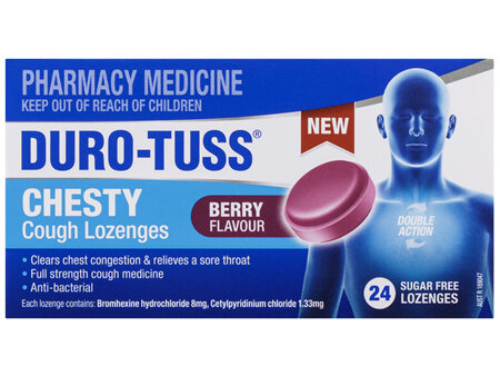 DURO-TUSS Chesty Cough Lozenges Berry 24 Lozenges