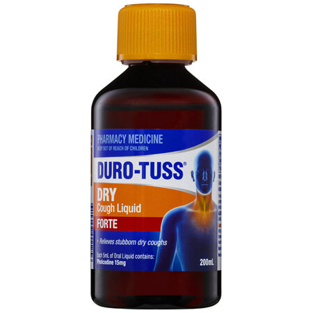 Duro-Tuss Forte Dry Cough Liquid Apricot Flavour 200mL