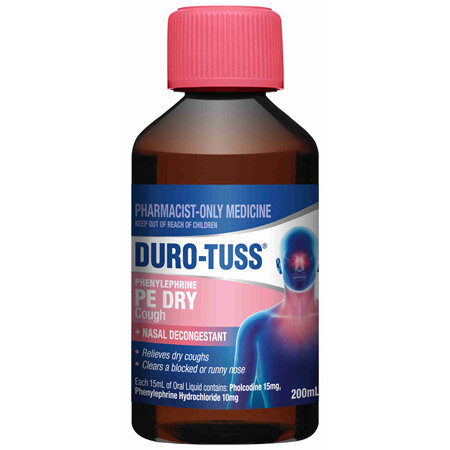 Duro-Tuss PE Dry Cough Nasal Decongestant 200mL