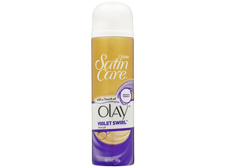 Gillette Satin Care with a Touch of Olay Violet Swirl Shave Gel 195g