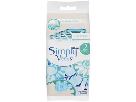 Gillette Simply Venus Women's Disposable Razor 4 Pack