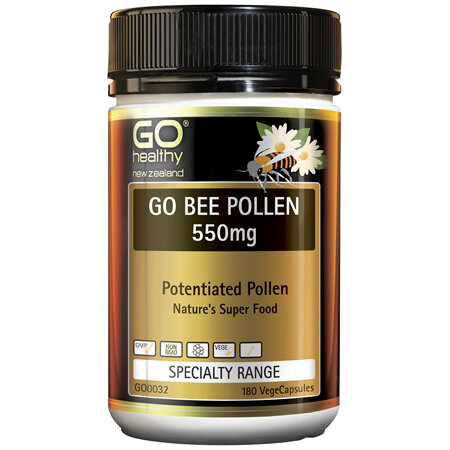 GO Healthy GO Bee Pollen 550mg 180 VCaps