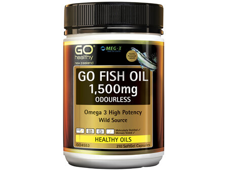 GO Healthy GO Fish Oil 1,500mg Odourless 210 Caps
