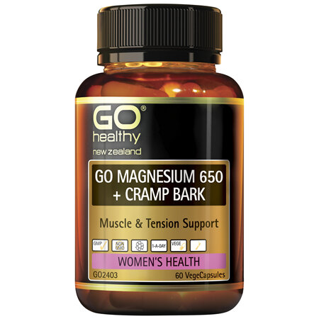 GO Magnesium 650 + Cramp Bark 60 VCaps