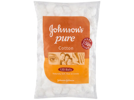 Johnson's Pure Cotton Balls 120 Pack