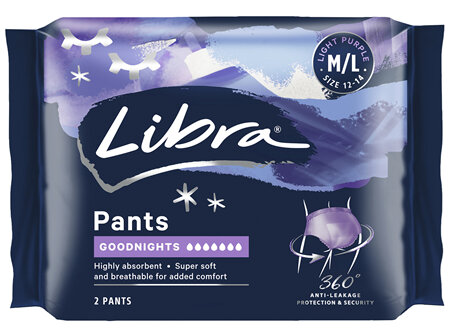 Libra Pants Goodnights Medium/Large 2 Pack