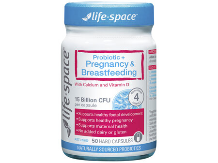 Life-Space Probiotic + Pregnancy & Breastfeeding with Calcium and Vitamin D 50 Hard Capsules