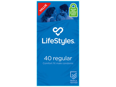 LifeStyles® Regular Condoms 40 Pack