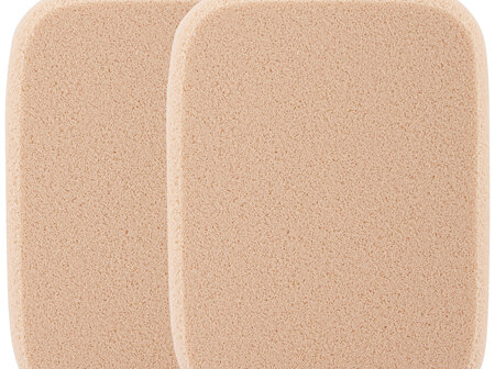 Manicare Foundation Sponge, Brown Rectangle Latex, 2 Pack