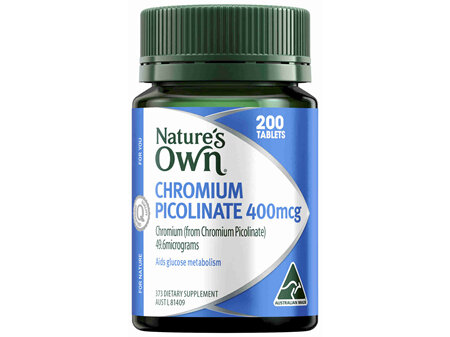 Nature's Own Chromium Picolinate 400mcg 200 Tablets