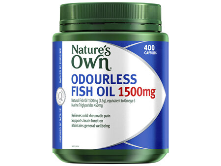 Nature's Own Odourless Fish Oil 1500mg 400 Capsules