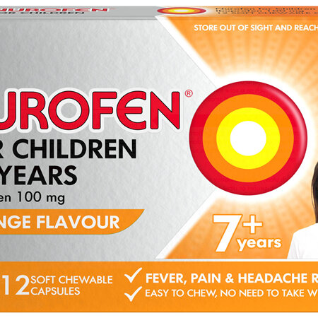 Nurofen For Children 7+ Orange Chewable Capsules 12