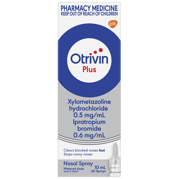 Otrivin Plus Nasal Spray, Blocked and Runny Nose, 10mL