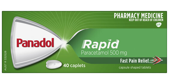 Panadol Rapid for Pain Relief, Paracetamol - 500mg 40 Caplets