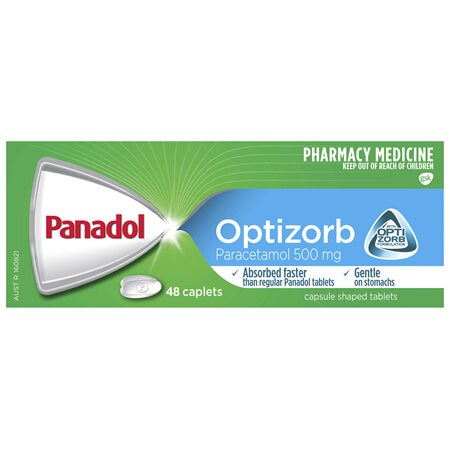 Panadol with Optizorb for Pain Relief, Paracetamol - 500mg 48 Caplets