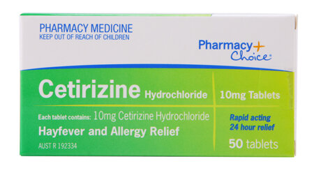 Pharmacy Choice -  Cetirizine Hayfever & Allergy Relief 50 Tablets
