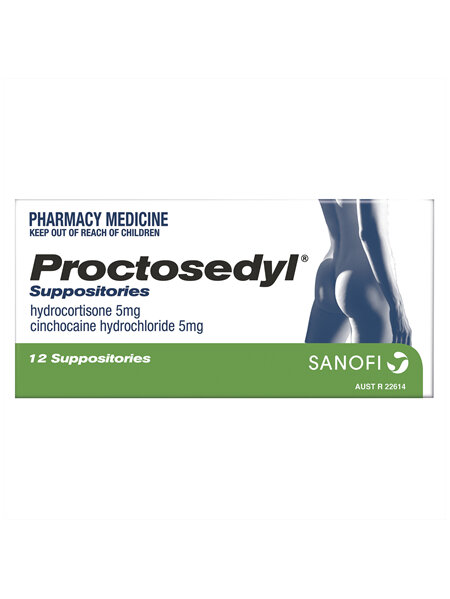Proctosedyl Supposirory 5mg 12 Pack