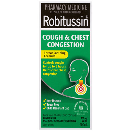 Robitussin Cough & Chest Congestion Cough Liquid 200mL