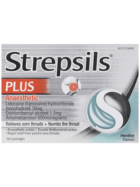 Strepsils Anaesthetic Lozenges Menthol 16 Pack