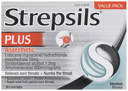 Strepsils Anaesthetic Lozenges Menthol 36 Pack