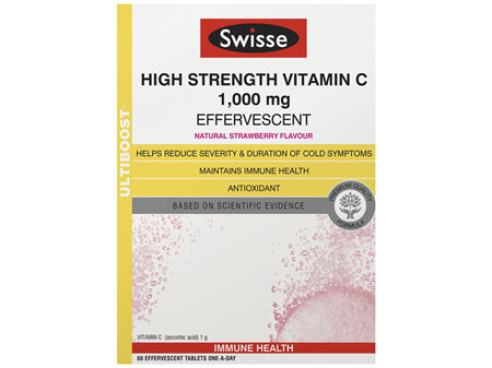 Swisse Ultiboost High Strength Vitamin C Effervescent 60 tablets