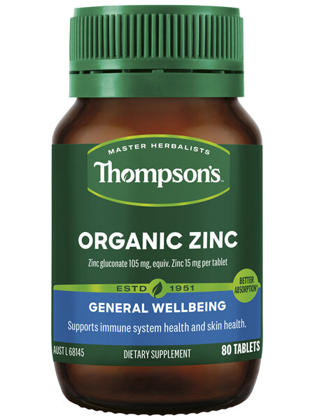 Thompson's Organic Zinc 80 tabs
