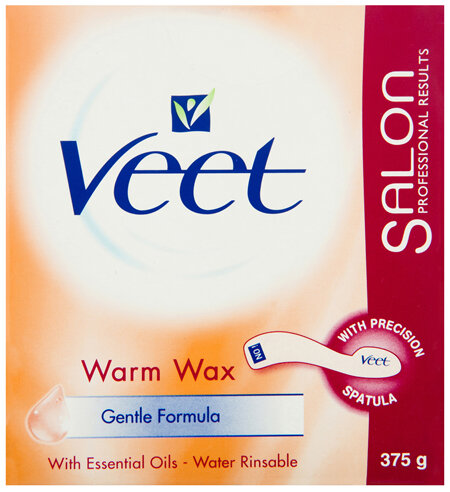 Veet Warm Wax Hair Removal with Essential Oils, 375g
