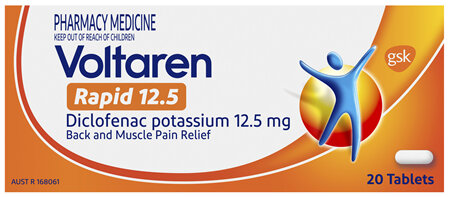 Voltaren Rapid 12.5 20 Tablets