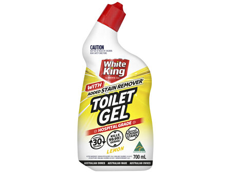 White King Toilet Gel with added Stain Remover Lemon 700ml
