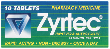 Zyrtec Hayfever & Allergy Relief Rapid Acting Non-Drowsy 10 Tablets